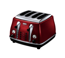 DELONGHI  Micalite CTOM4003R 4-Slice Toaster - Red